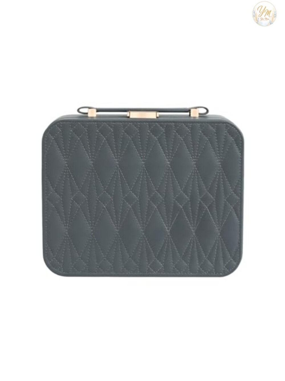 Large Travel Jewelry Box Organizer with Handle Removable Dividers Velvet Lining